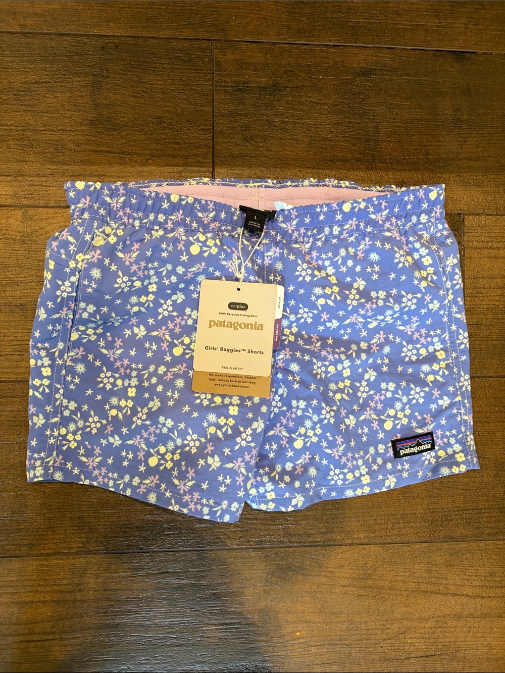 Patagonia Girls' Baggies Shorts - Lavender Floral